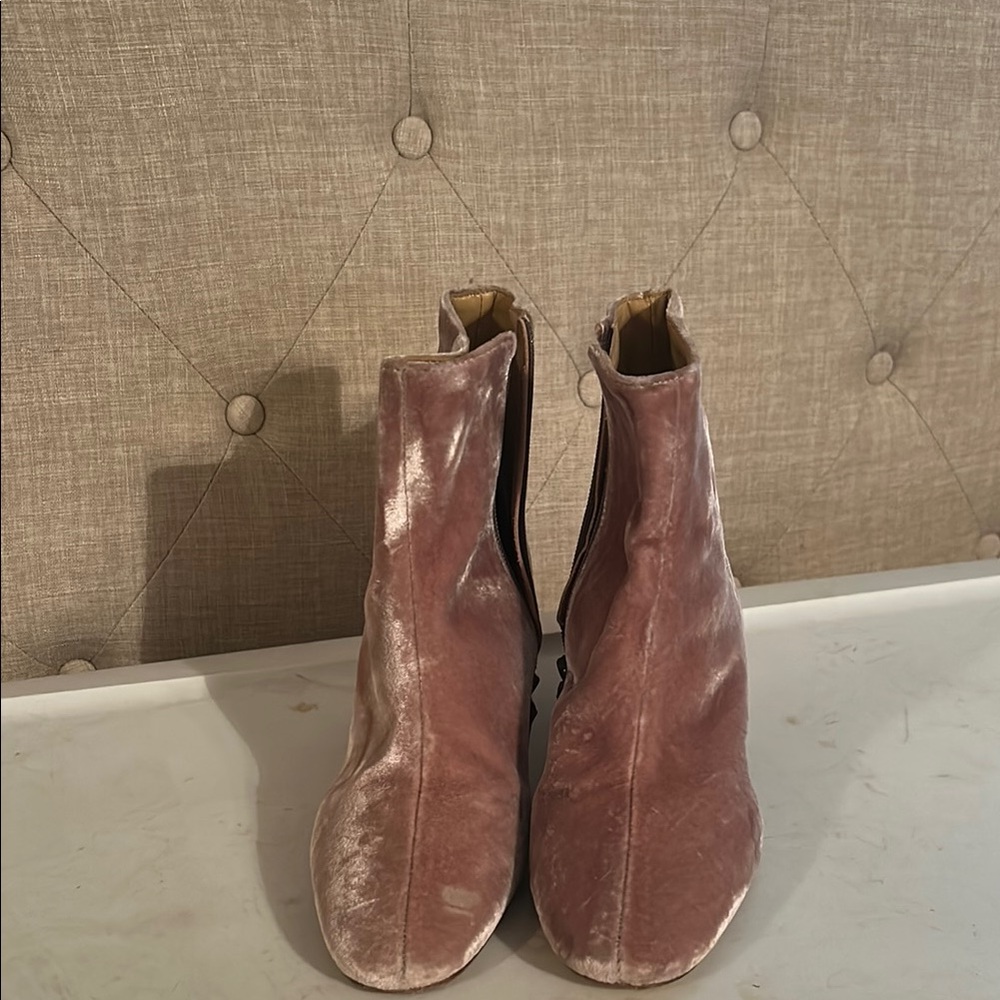 Talbots Velvet Blush Ankle Booties